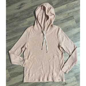 Anthropologie Hoodie Sweatshirt Soft Pink Ribbed Pockets Womens Size Small